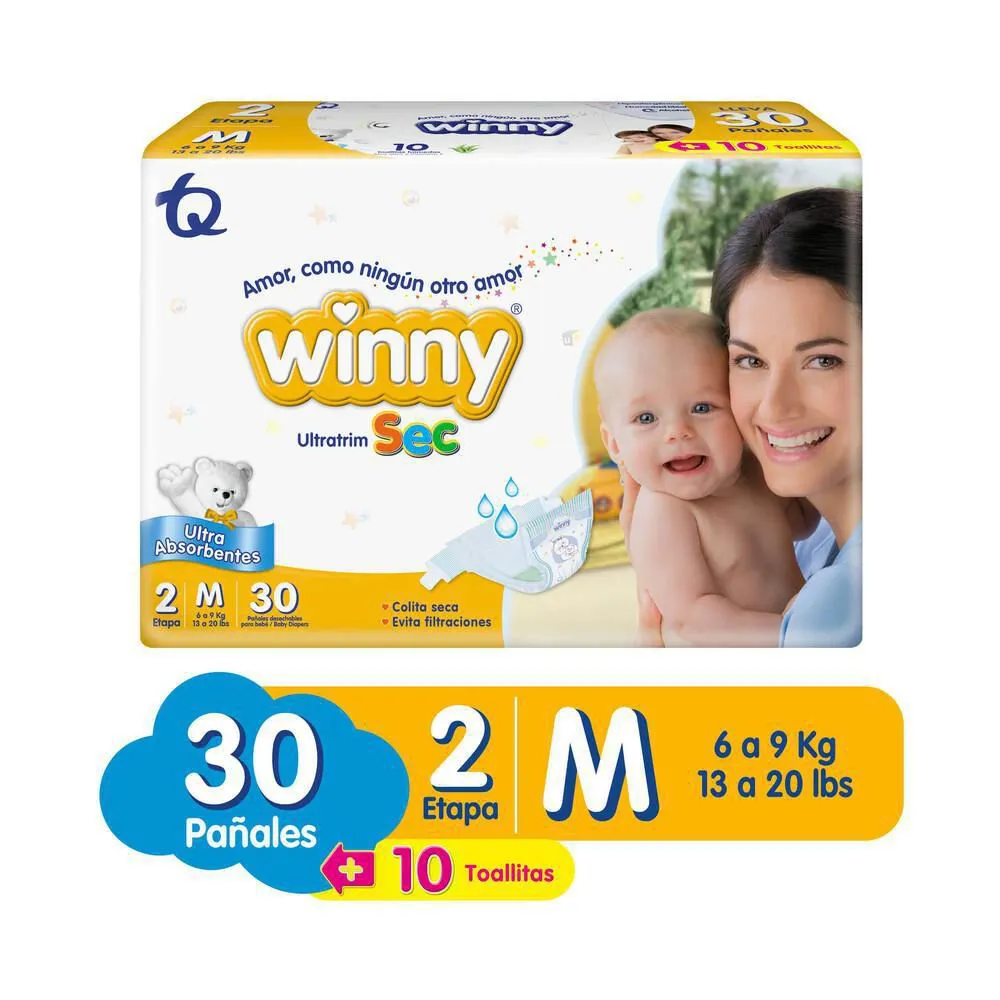 Pañales WINNY etapa 2 M (30  und)