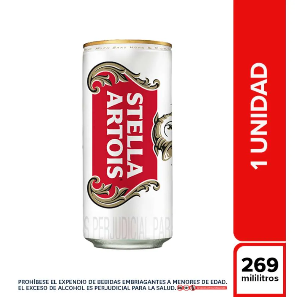 Cerveza Stella Artois - Lata 269ml x1
