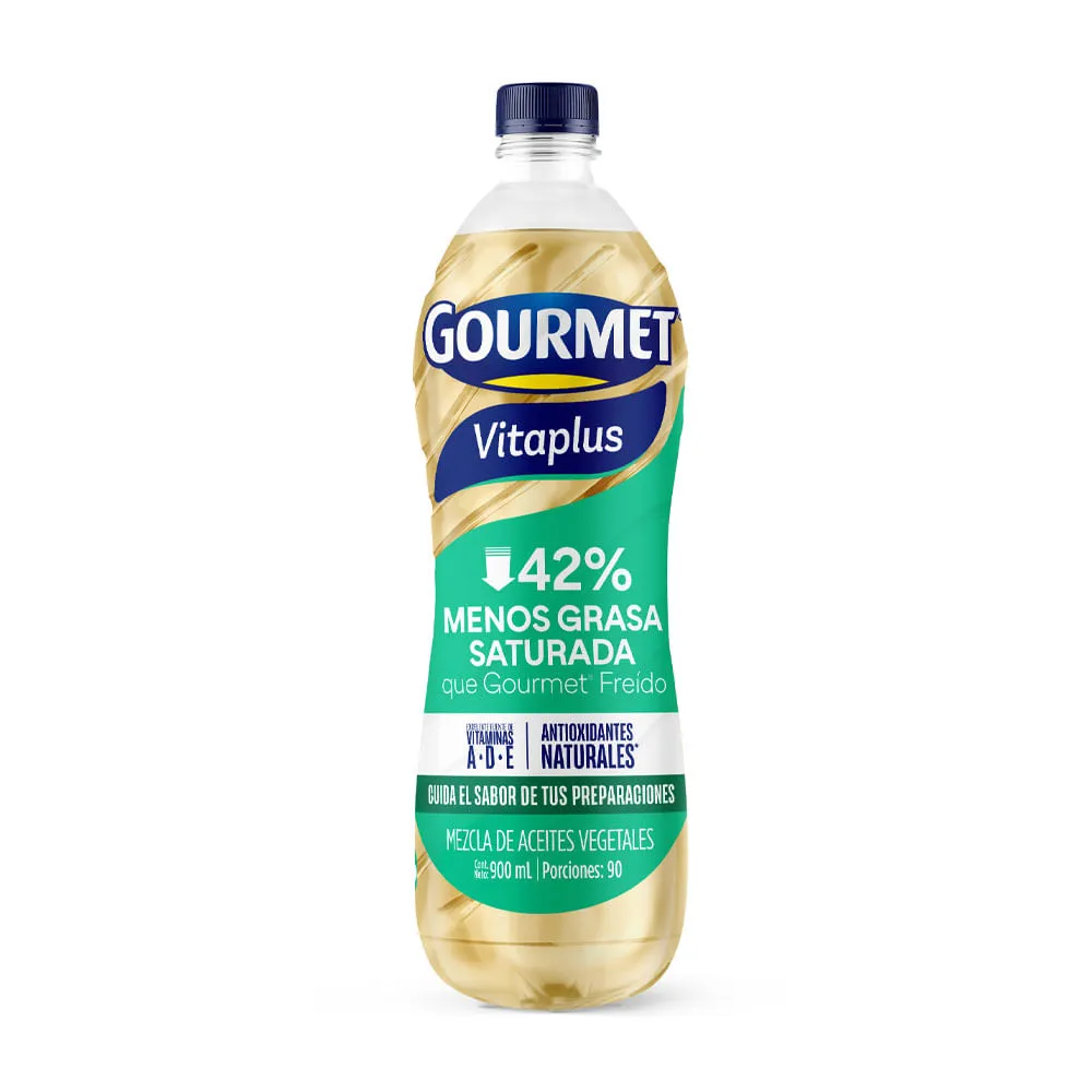 Aceite Vegetal Gourmet Vitaplus, Botella x 900ml