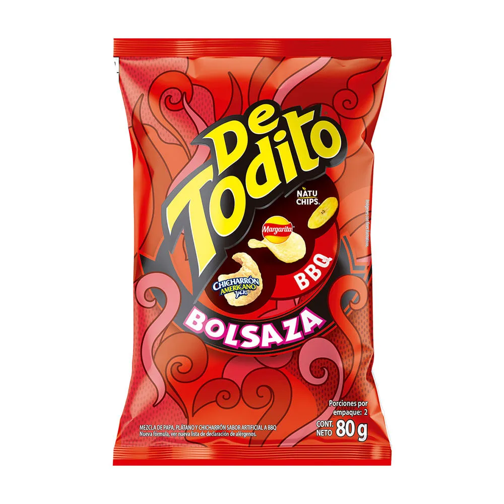 Pasabocas De Todito Bbq Bolsaza x80G