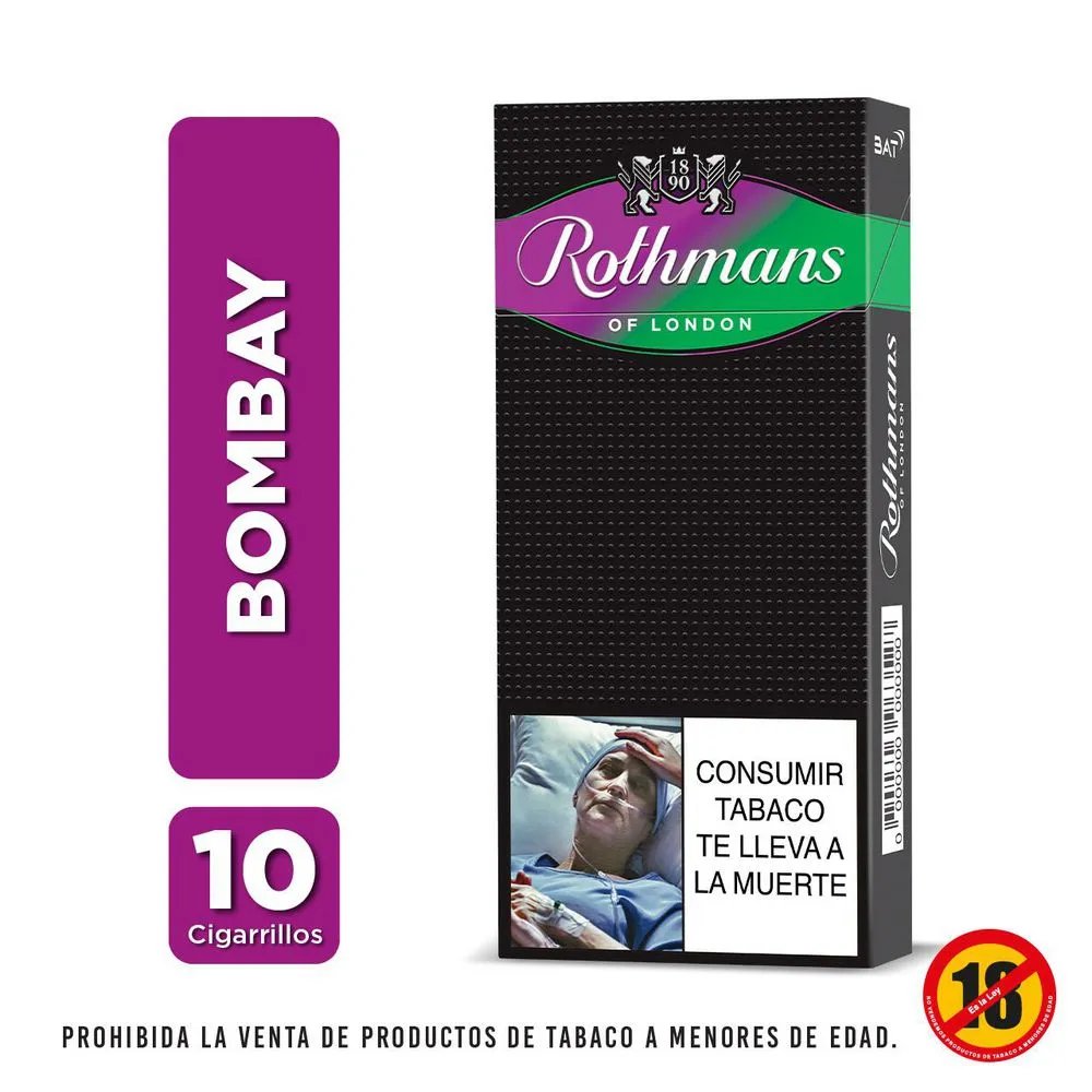 Cigarrillos ROTHMANS BOMBAY XL (10  und)