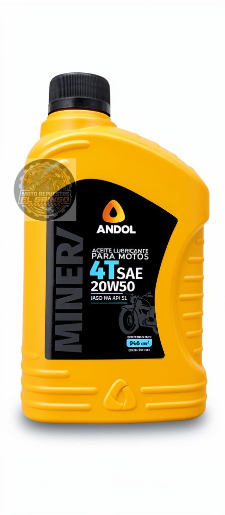 Aceite Lubricante Mineral Bandel P/Motos 4T Sae 20w50