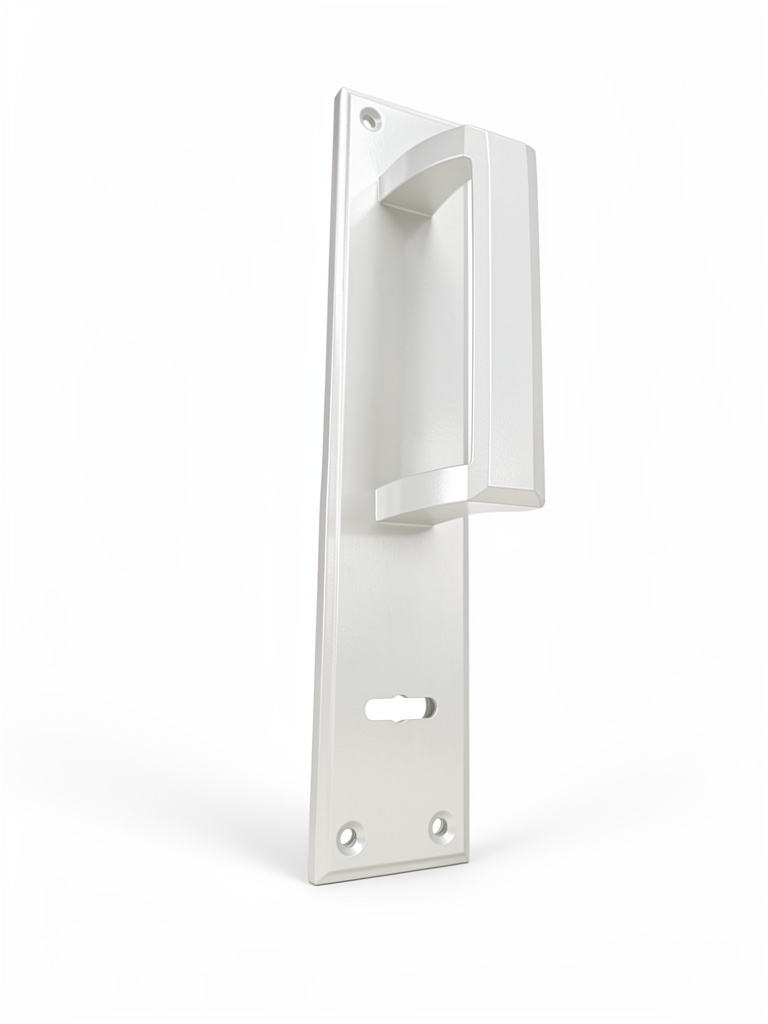 Manijon de aluminio 25cm blanco recto