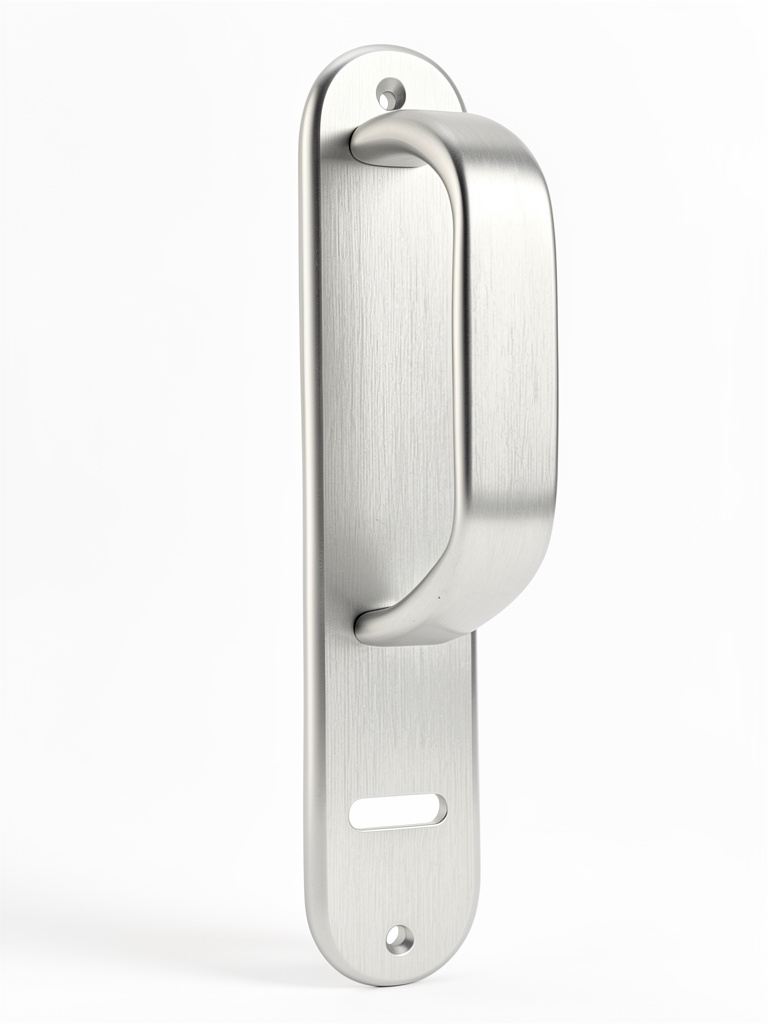 Manijon de aluminio 25cm plateado