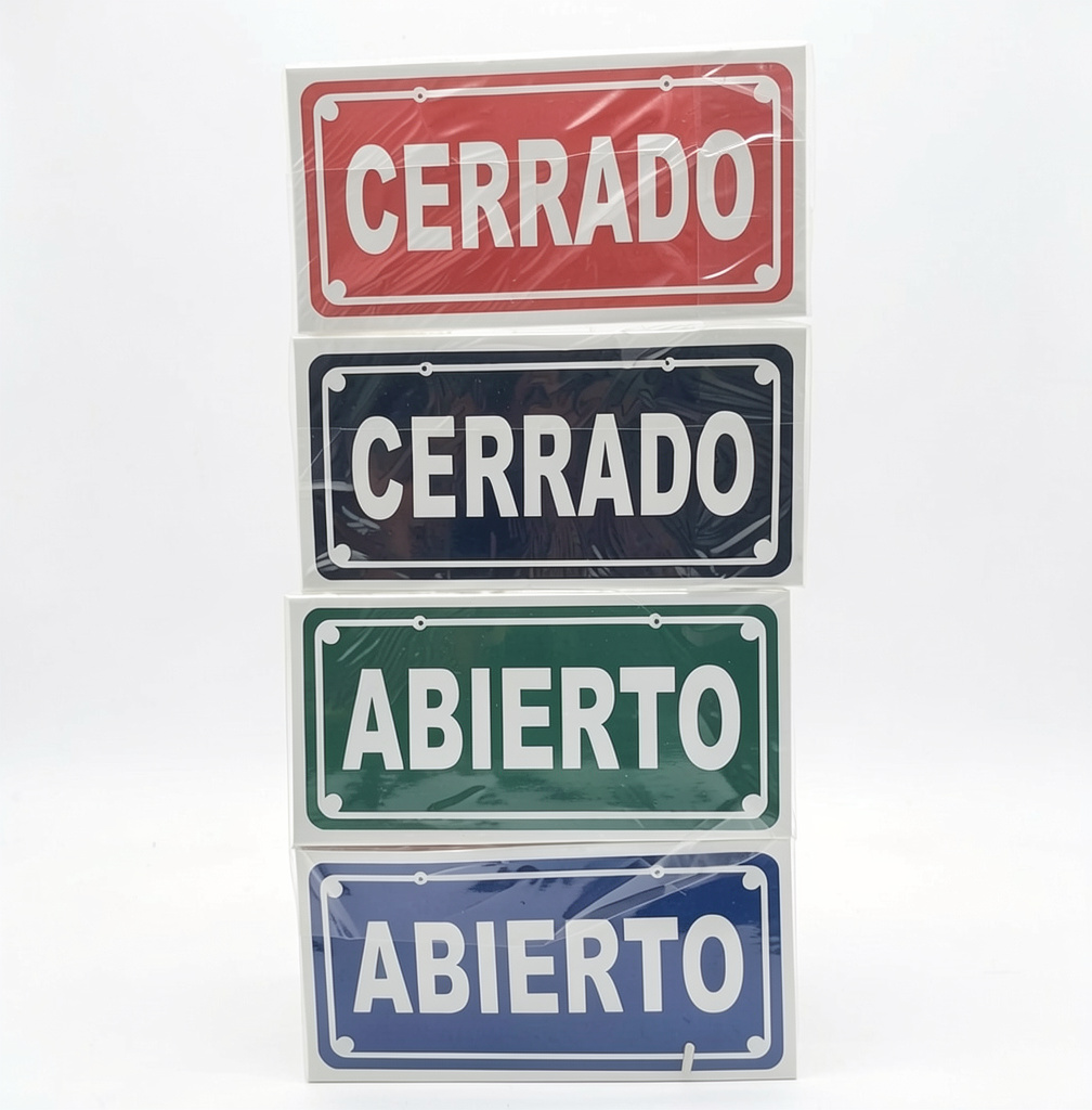 Cartel 8 abierto cerrado
