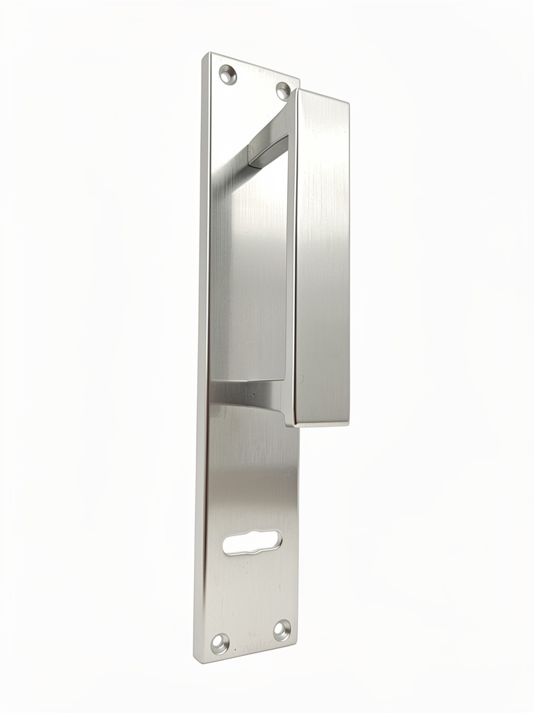 Manijon de aluminio plateado 22cm