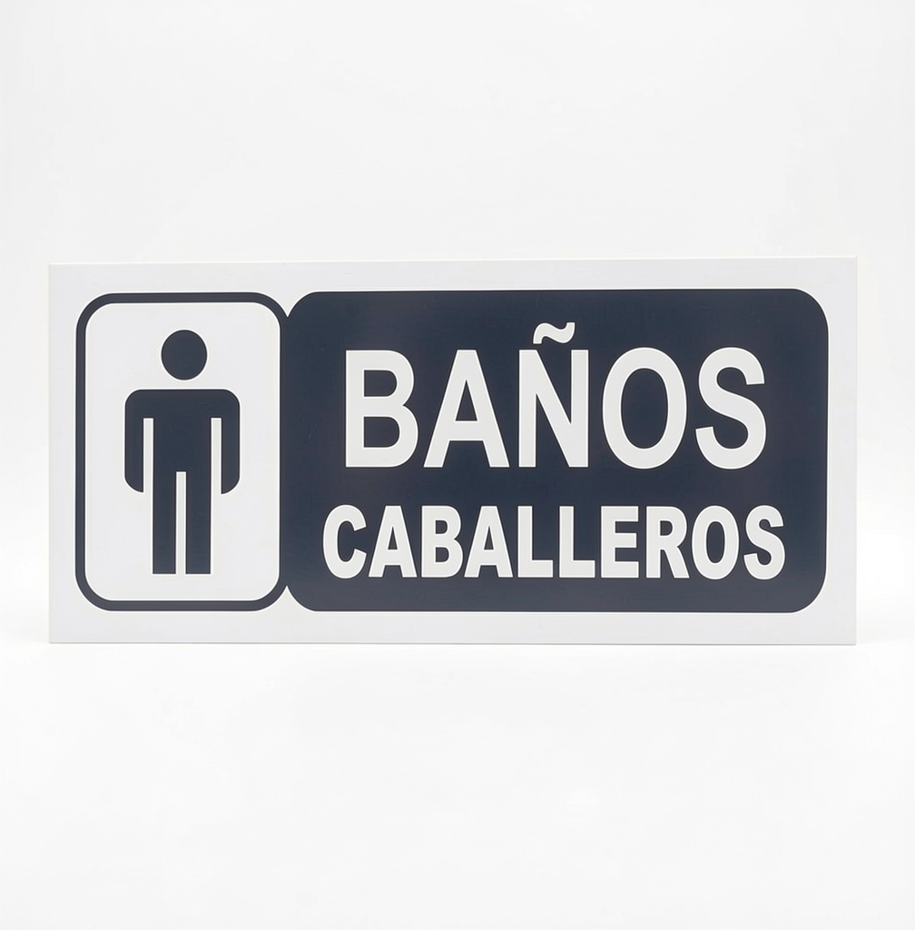 Cartel 15 baño caballeros