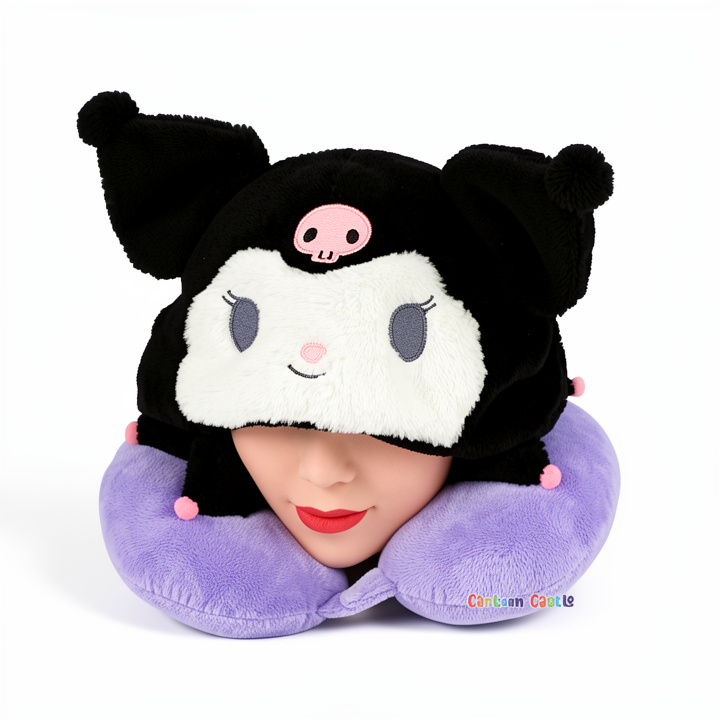 Almohada Kuromi con gorro