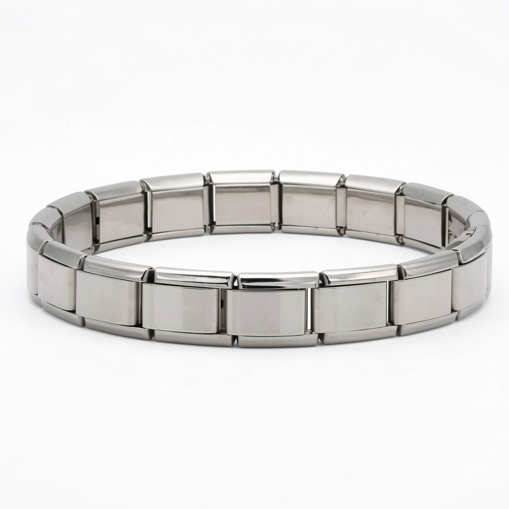 Brazalete italiano plateado