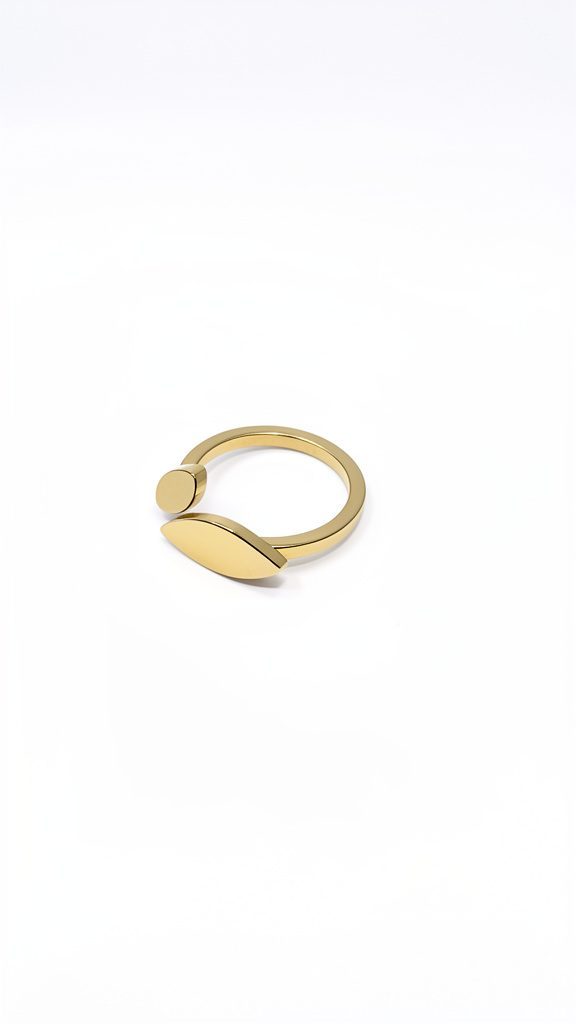 Anillo abierto tipo hojitas
