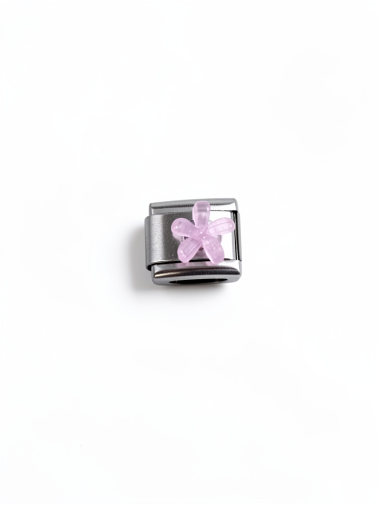 Charm flor rosada 3D