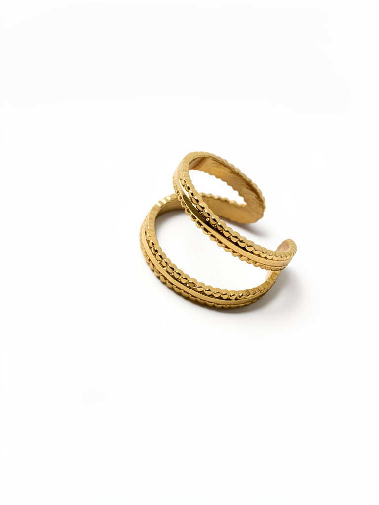 Anillo ajustable doble abierto