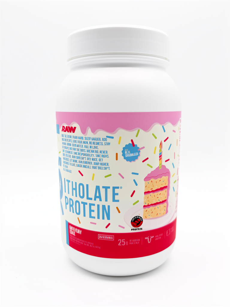 RAW CBUM ITHOLATE 1.72 LBS 25 SERV Birthday Cake