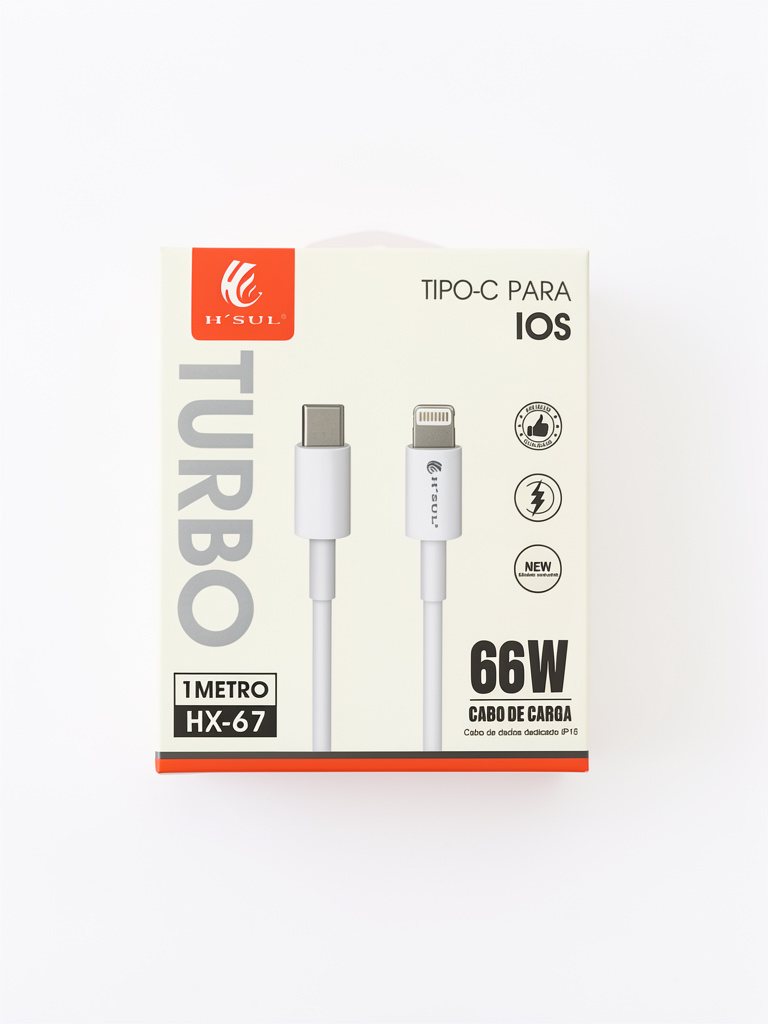 H'SUL Turbo cabo Type-C para iOS 66W