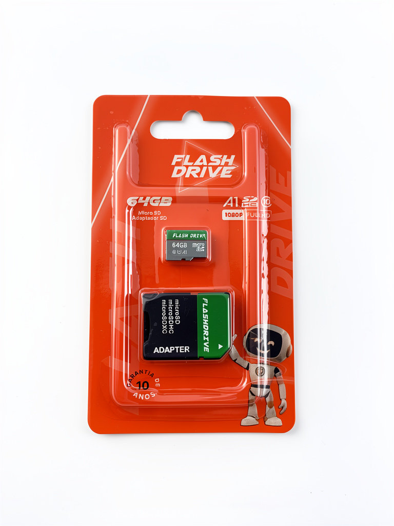 Flash Drive microSD 64GB com adaptador