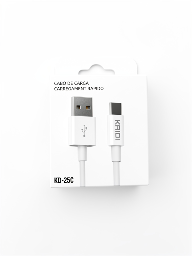 KAIDI cabo branco USB-C
