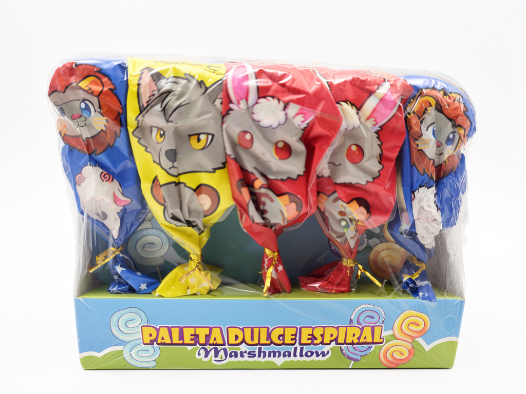 Paleta dulce espiral Marshmallow 30 unidades