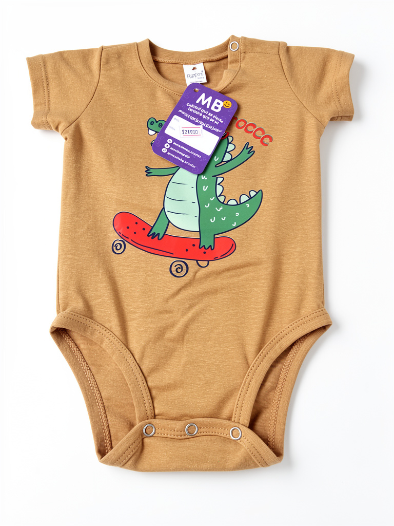 Conjunto niño cocodrilo café