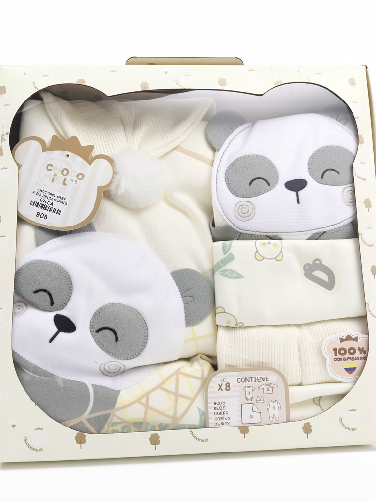 Primer día baby panda hamaca caja