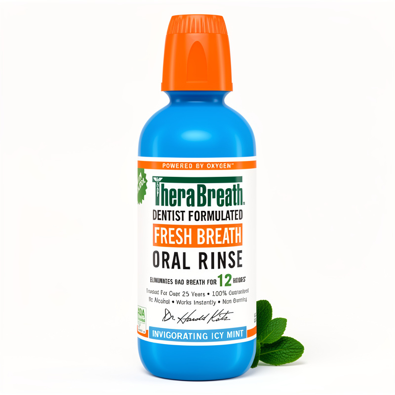 Enjuague Bucal TheraBreath Invigorating Icy Mint | 473 ml