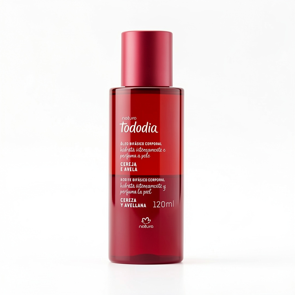 Óleo Bifásico Corporal Natura Tododia Cereza y Avellana 120 ml