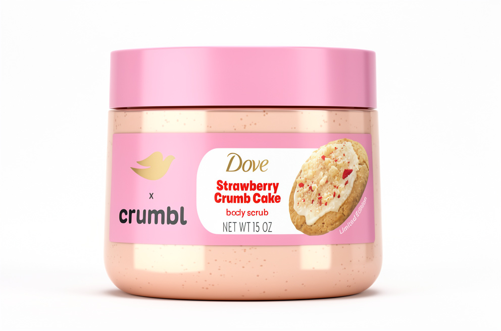 Dove x Crumbl Exfoliante Corporal Strawberry Crumb Cake | 15 oz