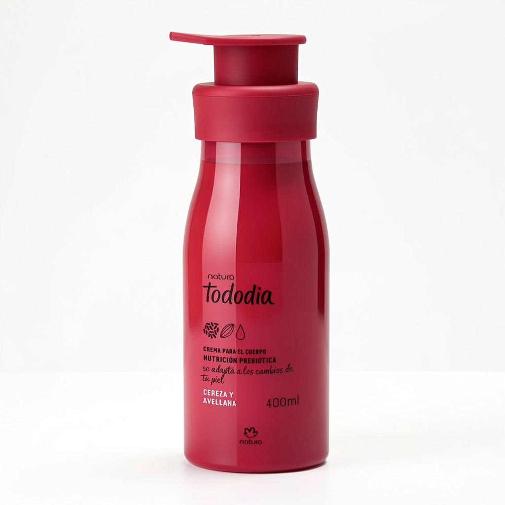 Crema Nutritiva para el Cuerpo Natura Tododia Cereza y Avellanas 400 ml
