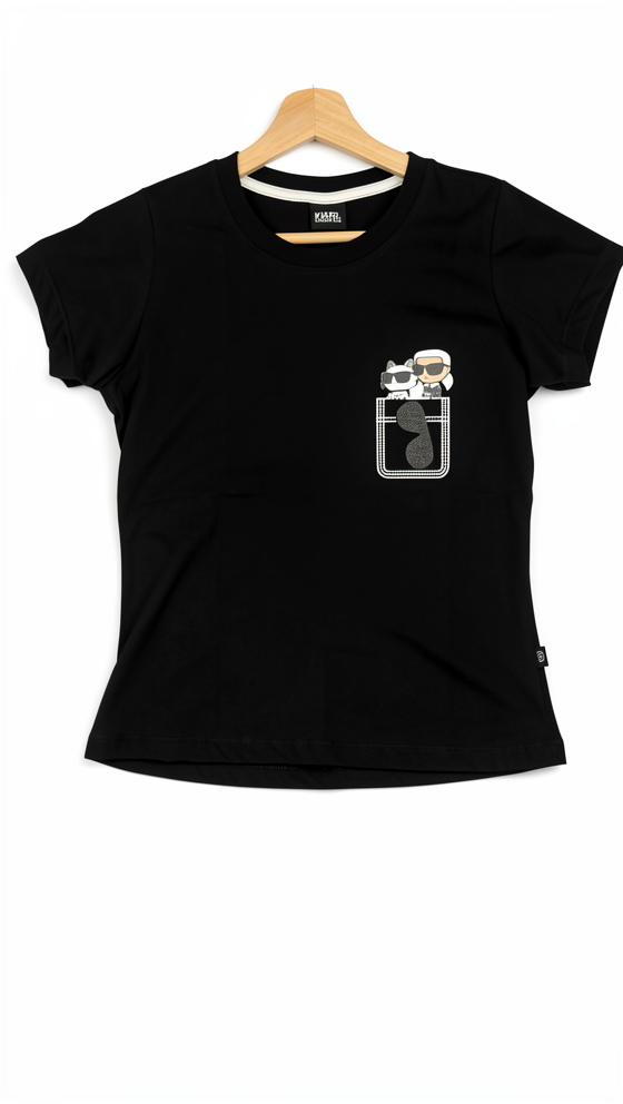 CAMISETA KARL NEGRA DAMA