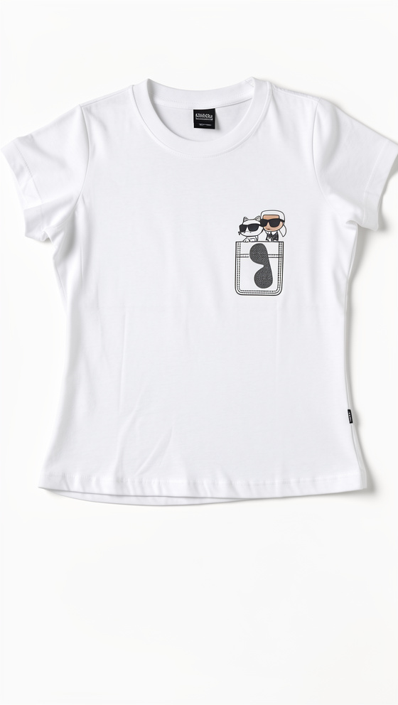 CAMISETA BLANCA KARL DAMA