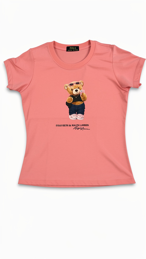 CAMISETA OSO ROSADA DAMA