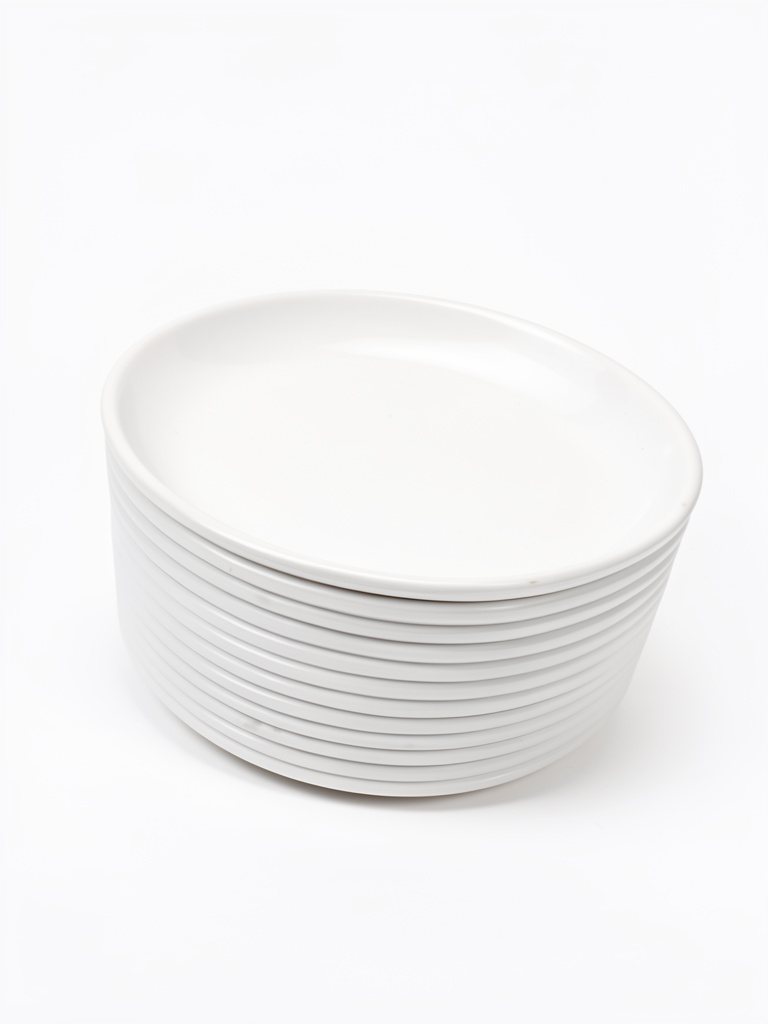 Plato Mediano De Melamina Blanco