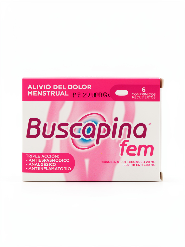 Buscapina fem rosa 6 comprimidos