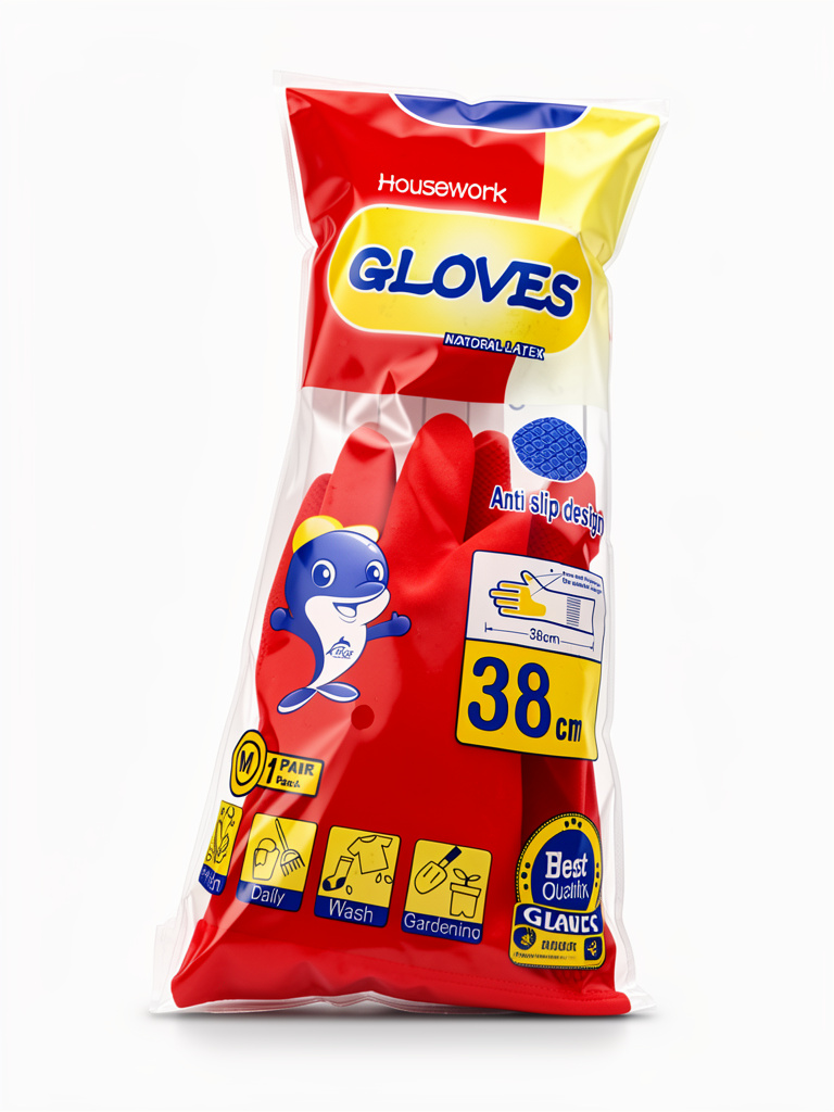 Guante gloves housework rojos 38 cm