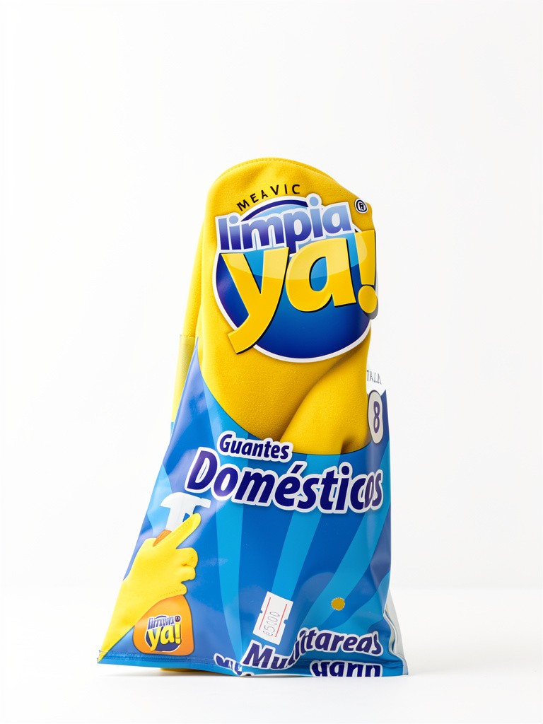 Guante amarillo limpia ya talla 8