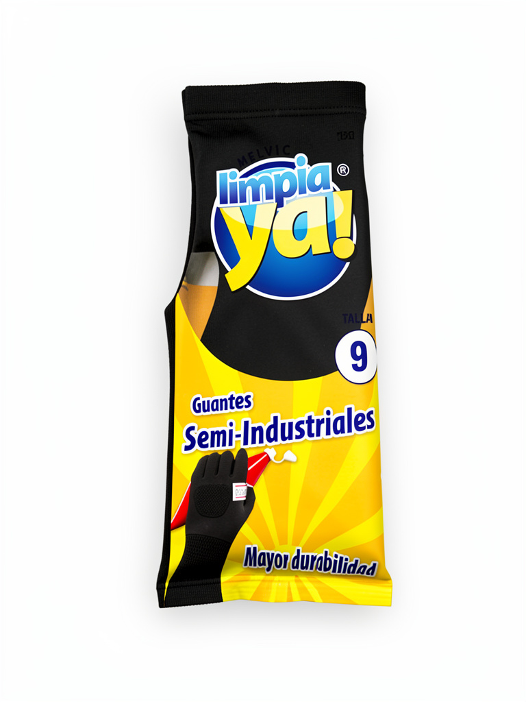 Guante negro limpia ya talla 9