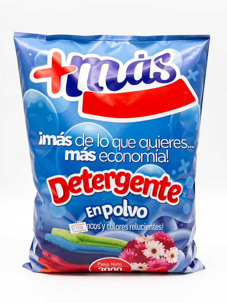 Detergente en polvo floral más 3 Kg