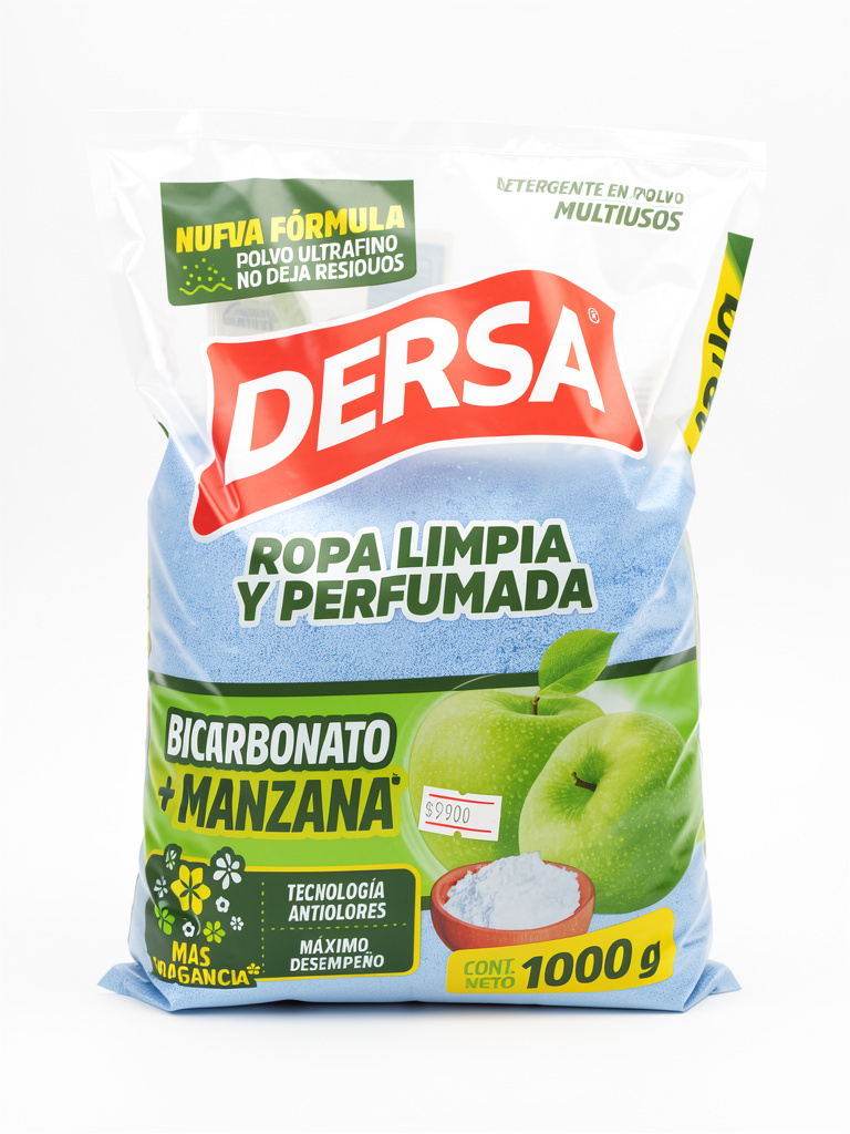 Detergente bicarbonato y manzana dersa 1 kg