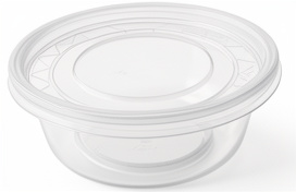 Envase transparente INIX con tapadera 8onz.