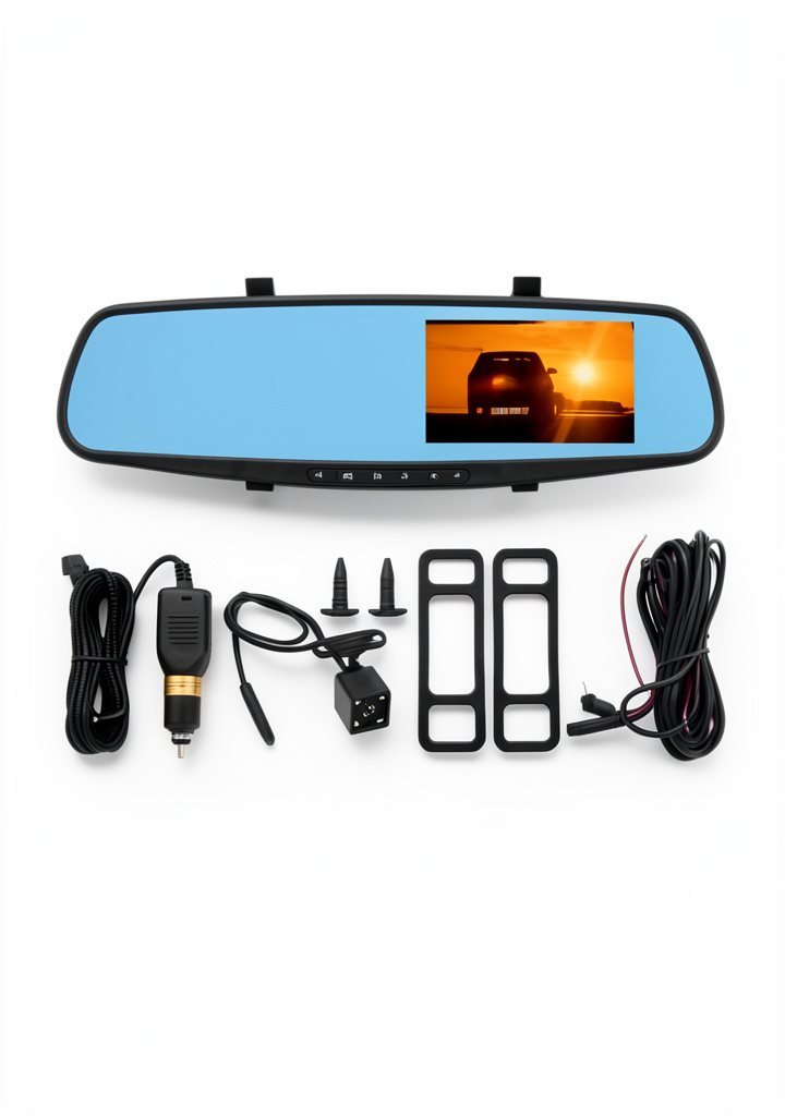 Cámara Espejo Retrovisor DVR 1080p Delantera y Trasera