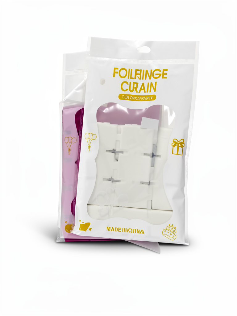 Cortina foil fringe cuadros
