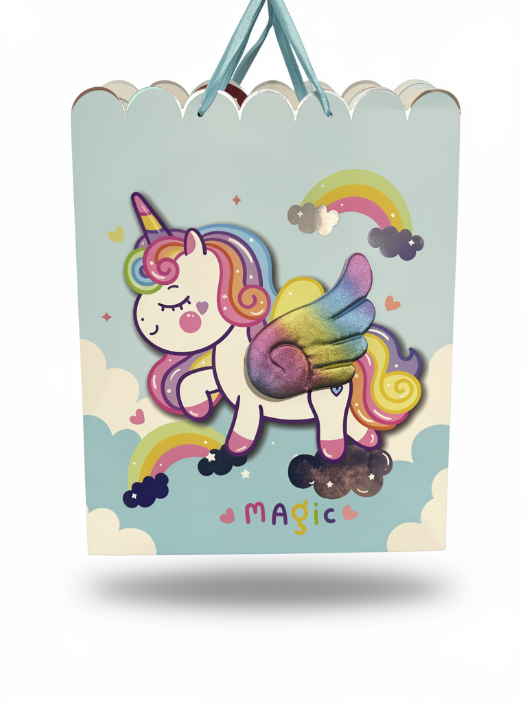 Bolsa unicornio multicolor