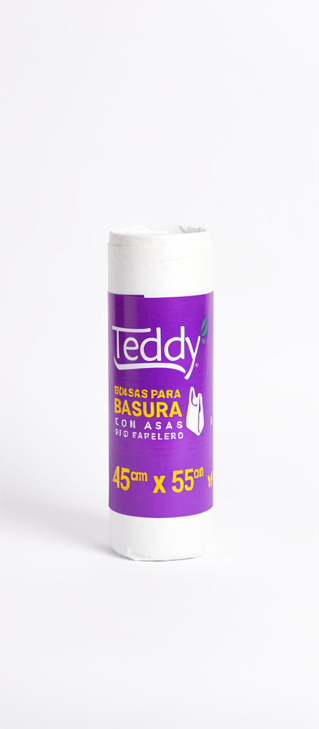 Bolsas de Basura Teddy con Asas 44 x 55cm Rollo de 20 bolsas