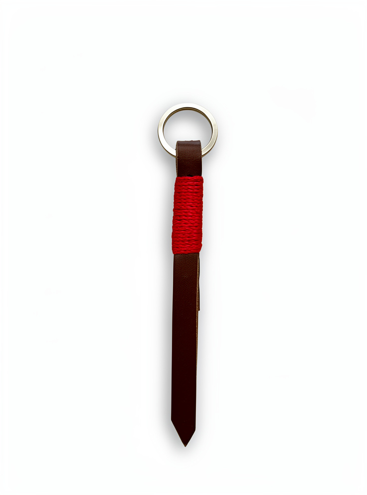 Llavero cuero tejido Nylon