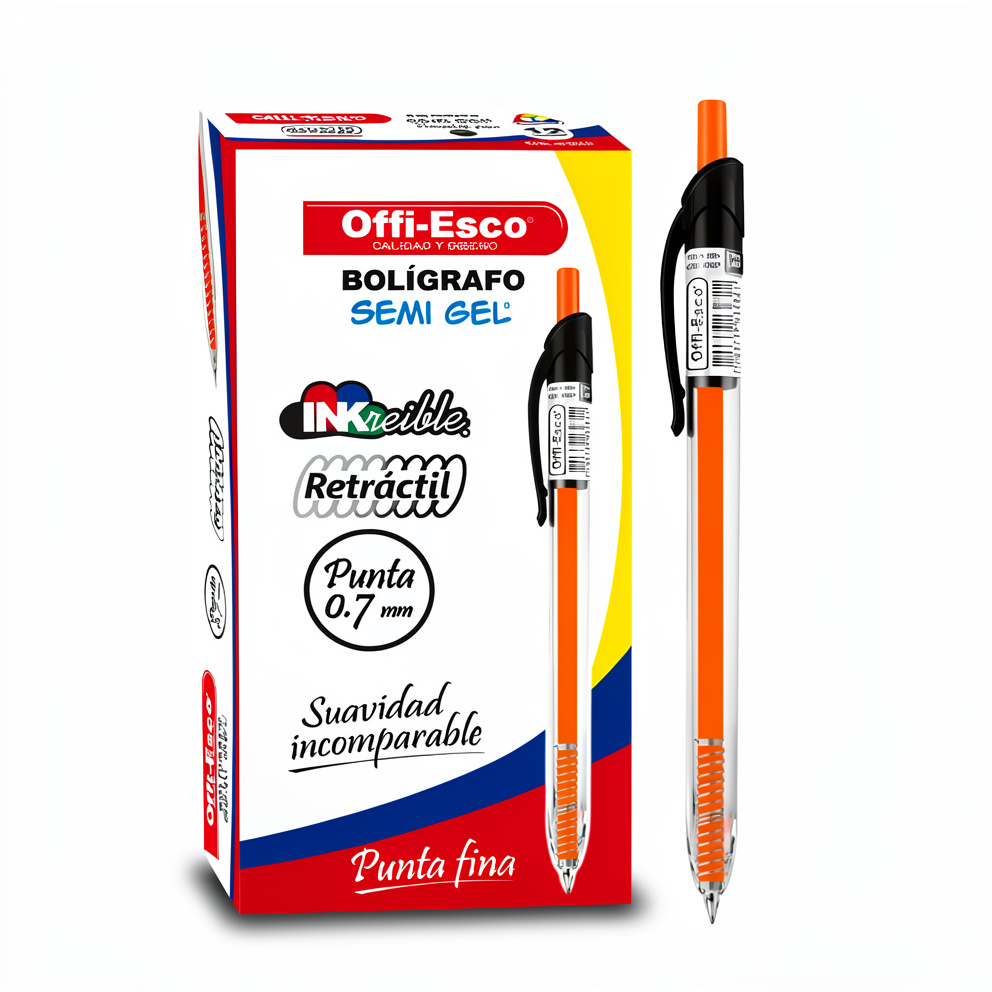 BOLIGRAFO OFFIESCO SEMI GEL RETRACTIL 052/053 0.7