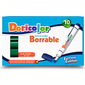 MARCADOR  BORRABLE DORICOLOR X 10 U