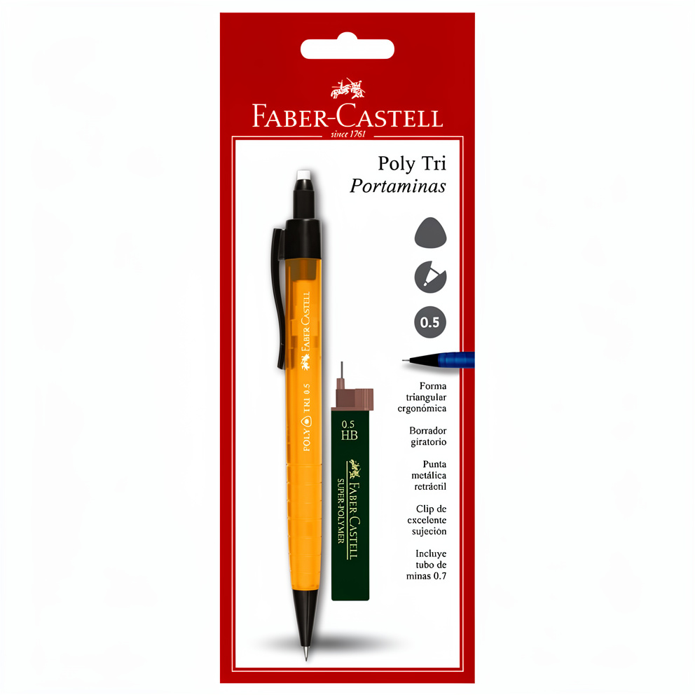 CAJA PORTAMINA X 12 POLY FABER CATELL 0.5
