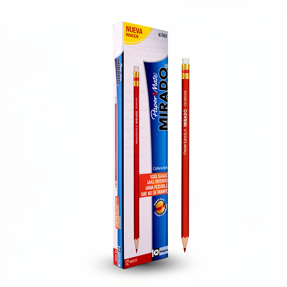 CAJA DE LAPIZ ROJO MIRADO