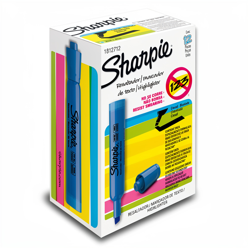 CAJA DE RESALTADORES PASTEL SHARPIE X 12