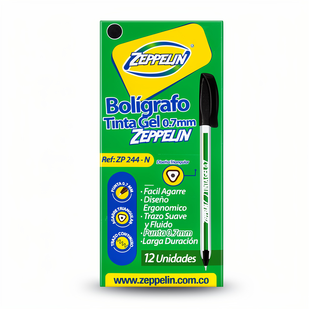 CAJA DE LAPICERO ZEPPELIN X 12 SEMI GEL