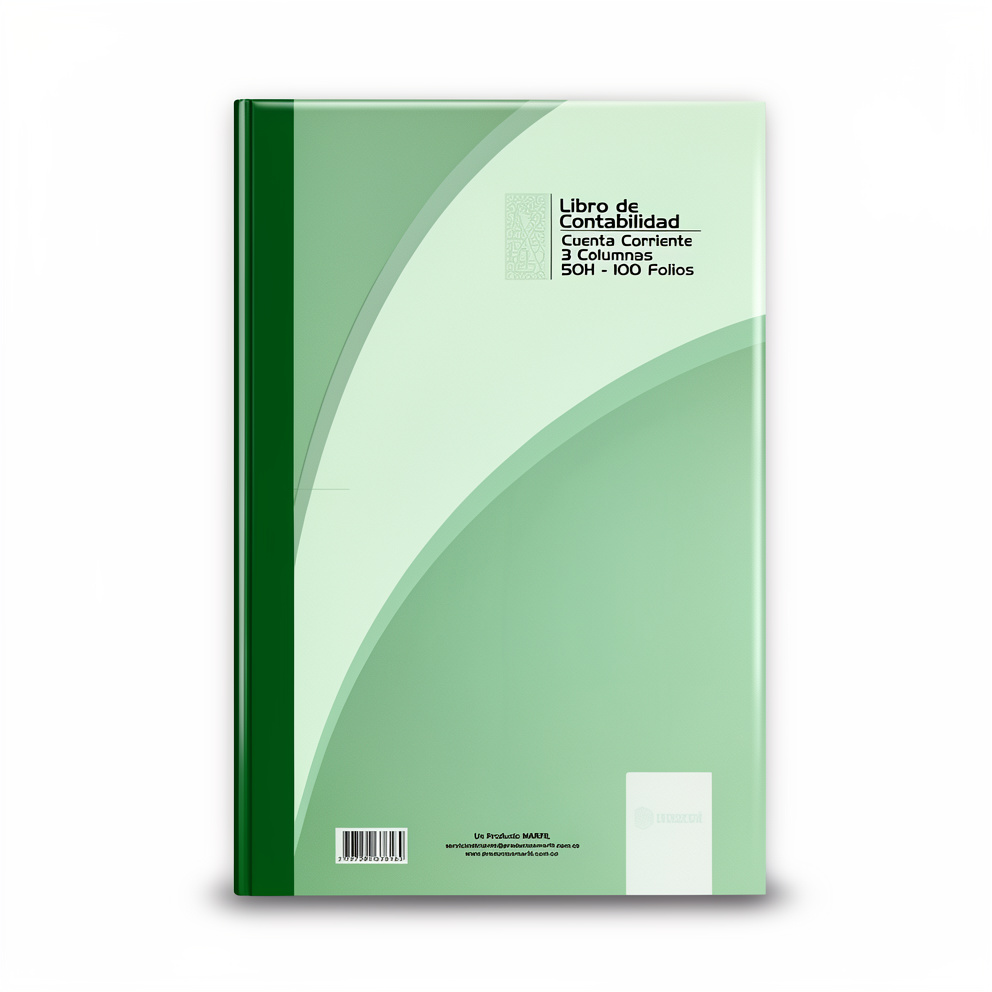 LIBRO DE CONTABILIDAD 1/2 OFICIO SENCILLO